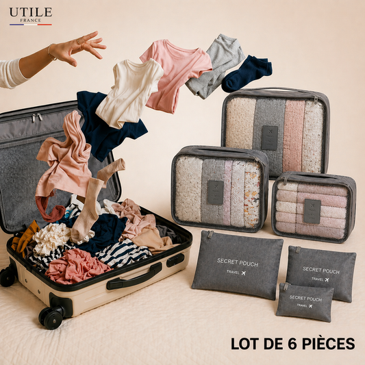 Set de 6 Organiseurs de Voyage – Rangement Valise